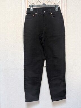 Vintage 90's Levi's 505 women's 4 short jeans black relaxed fit tapered leg Y2K